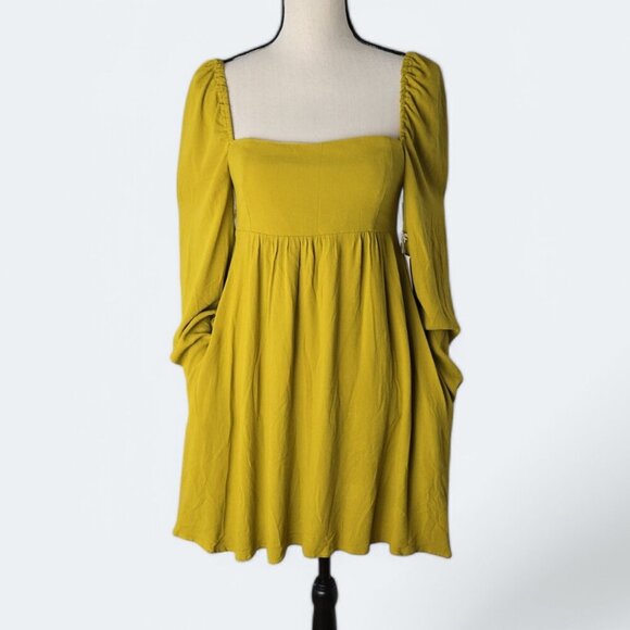 Jackson Rowe Green Farrah Empire Waist Babydoll Dress S NWT - Picture 5 of 9